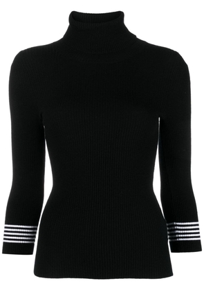 ASPESI roll-neck ribbed-knit jumper - Black