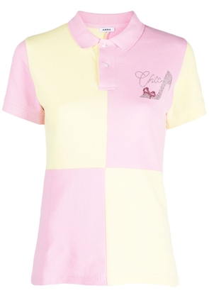 Abra Chic colour-block polo shirt - Pink