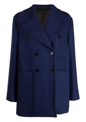Paul Smith double-breasted wool-blend coat - Blue