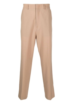 MSGM pleat-detailing wool blend tailored trousers - Neutrals