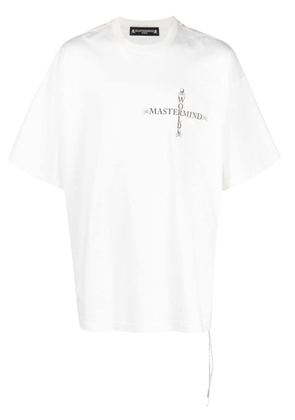 Mastermind World logo-print cotton T-shirt - White