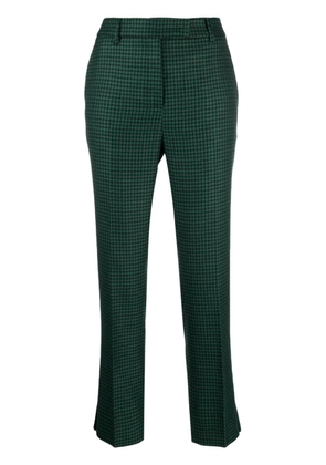 Incotex houndstooth slim-cut trousers - Green