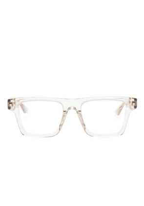 Montblanc engraved rectangle-frame glasses - Neutrals