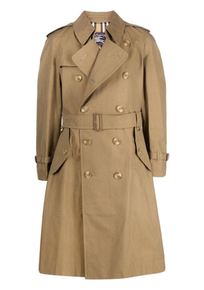 Burberry Pre-Owned 1990 belted trench coat - Green