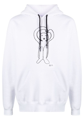 Société Anonyme graphic-print jersey hoodie - White