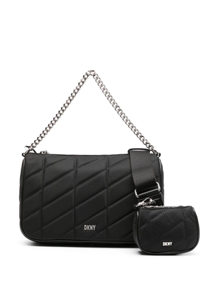 DKNY Bodhi detachable-coin-purse quilted bag - Black