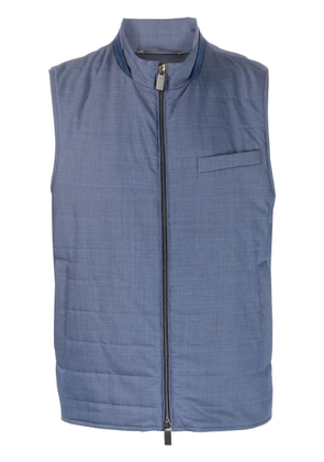 Canali padded sleeveless jacket - Blue