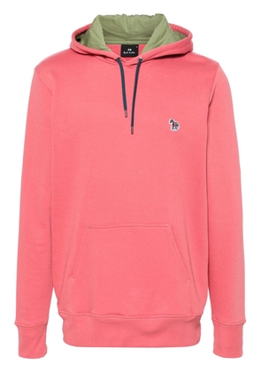 PS Paul Smith Zebra-patch drawstring hoodie - Pink