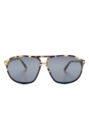 TOM FORD Eyewear Bruce tortoiseshell-effect sunglasses - Brown