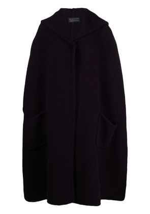 Gianluca Capannolo virgin-wool-blend hooded cape - Purple