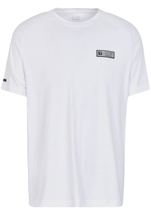 Ea7 Emporio Armani logo-patch cotton T-shirt - White