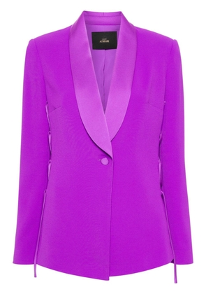 TWINSET side-lace-up crepe blazer - Purple