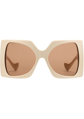 Gucci Eyewear Interlocking G square-frame sunglasses - Neutrals