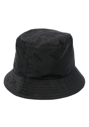 Moschino logo-jacquard bucket hat - Black