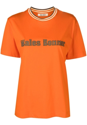 Wales Bonner logo-embroidered short-sleeve T-shirt - Orange