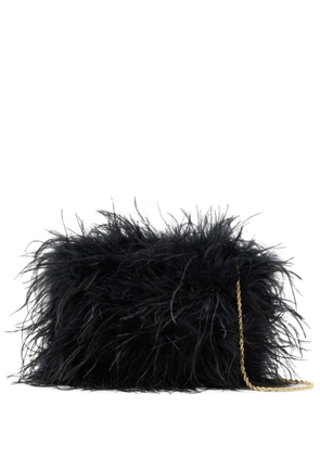 Loeffler Randall feather-embellished shoulder bag - Black