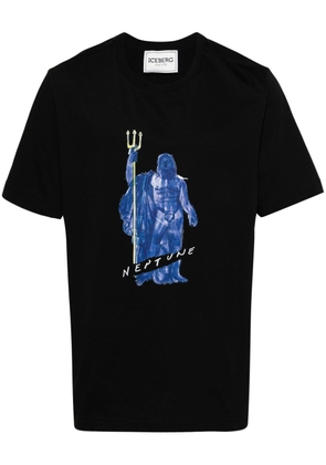 Iceberg graphic-print cotton T-shirt - Black