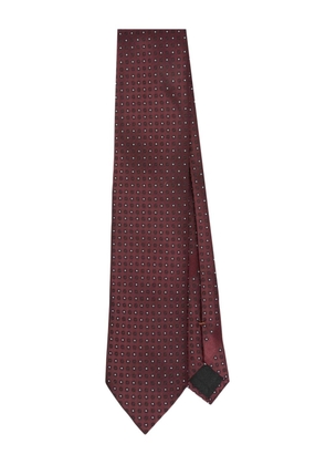 Zegna floral-jacquard silk tie - Red
