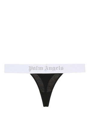 Palm Angels logo-waistband thong - Black