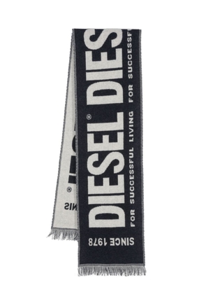 Diesel S-Bisc logo-jacquard scarf - Blue