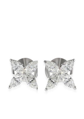 Tiffany & Co. Pre-Owned platinum Victoria diamond stud earrings - Silver
