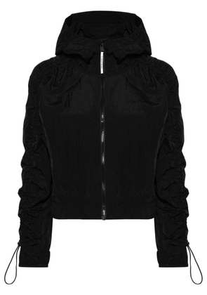 Calvin Klein logo-print hooded jacket - Black
