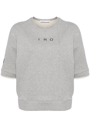 IRO logo-print short-sleeve sweatshirt - Grey