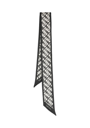 Valextra monogram-pattern silk neck scarf - Black