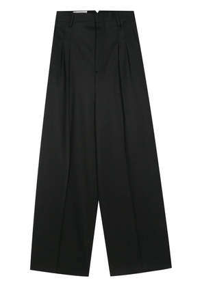 AMI Paris twill wide-leg trousers - Black