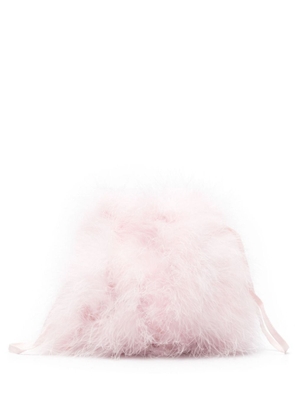 Yves Salomon feather cluch bag - Pink