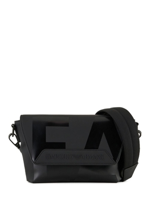 Emporio Armani logo-print shoulder bag - Black