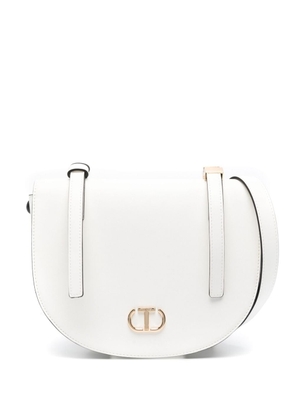TWINSET Oval T-plaque cross body bag - White