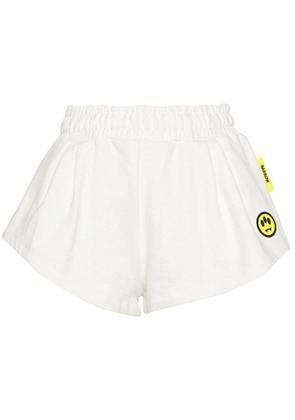 BARROW logo-print cotton shorts - White