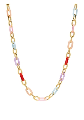 Nialaya Jewelry enamelled cable-chain necklace - Gold