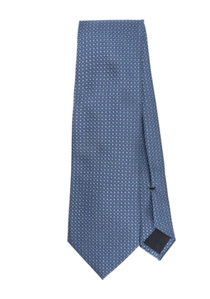 TOM FORD geometric-pattern silk tie - Blue
