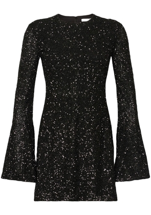 FRAME long-sleeve sequin-embellished minidress - Black