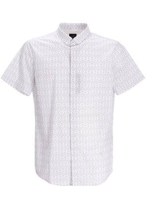 Armani Exchange Exchange monogram-pattern shirt - White