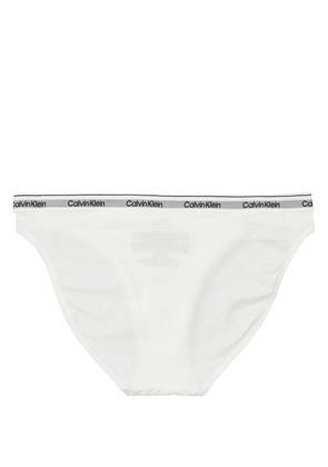 Calvin Klein logo-waistband bikini briefs - White
