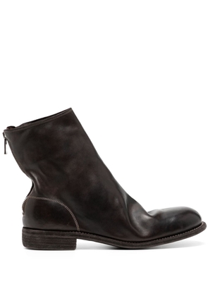 Guidi zip-fastened leather boots - Brown