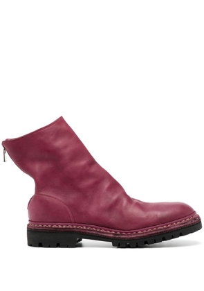 Guidi zip-fastened leather boots - Pink