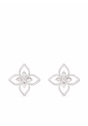 Roberto Coin 18kt white gold Princess Flower stud earrings