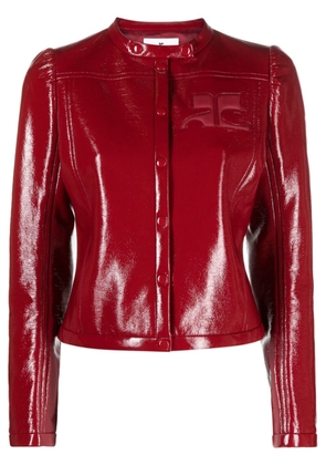 Courrèges Reedition vinyl cropped jacket - Red