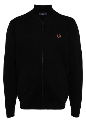 Fred Perry zip-up bomber jacket - Black