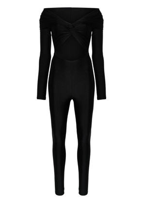 THE ANDAMANE Kendall off-shoulder jumpsuit - Black