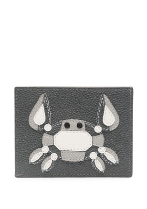 Thom Browne leather card holder - Grey