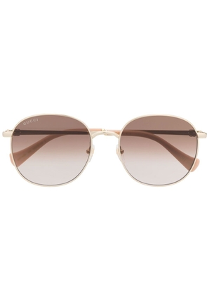 Gucci Eyewear square tinted sunglasses - Gold