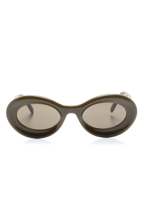 LOEWE EYEWEAR Loop oval-frame acetate sunglasses - Green