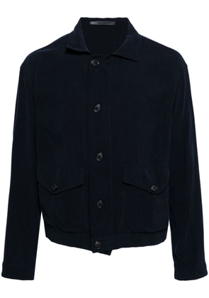 Giorgio Armani spread-collar shirt jacket - Blue