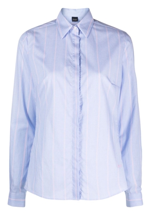 Fay long-sleeve striped poplin shirt - Blue
