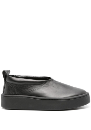 Jil Sander round-toe slip-on leather loafers - Black